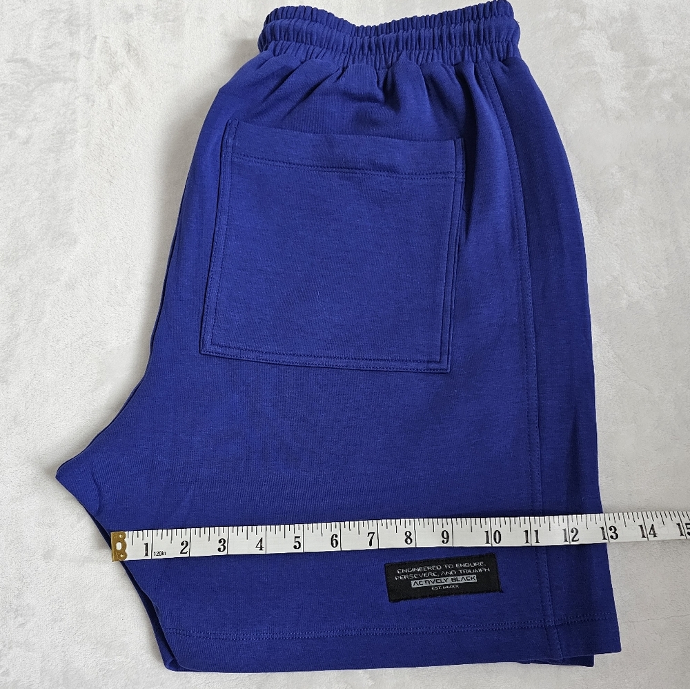 Mens Actively Black Athleisure Shorts Royal Blue Size M New With Tag - Picture 9 of 15